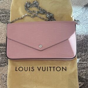 Louis Vuitton Light Pink Envelope cross body bag with inserts